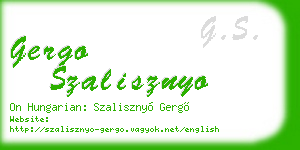 gergo szalisznyo business card